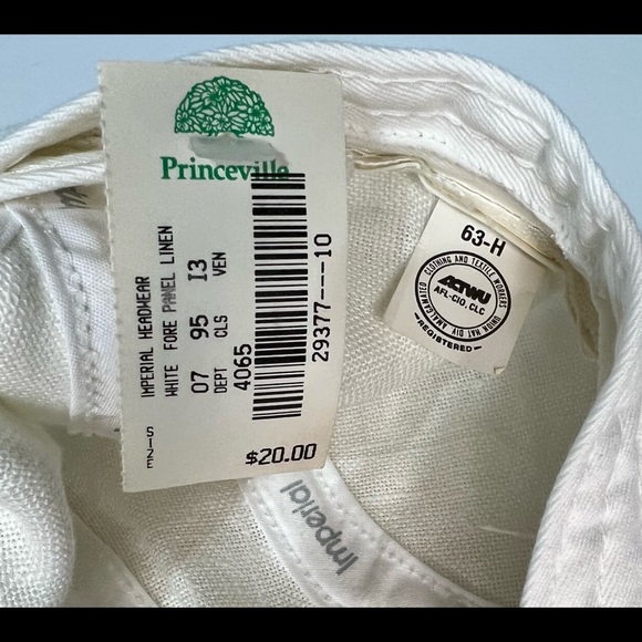 Princeville Hat, linen 7 panel. New with tags embroidered logo on left side - Picture 5 of 7